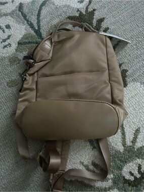 Target Mini Backpack in Tan - Compact Everyday Crossbody